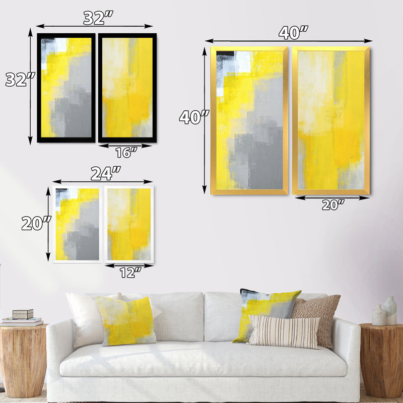 «Abstract Universe», ensemble de 2 impressions sur toile, H 32 po x l 32 po x P 1 po, Cadre photo doré
