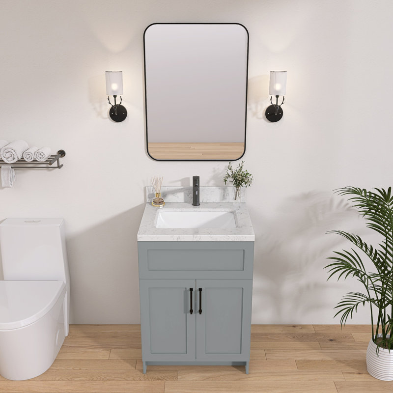 24 po X P 22 po Dessus de meuble-lavabo rectangulaire en pierre D