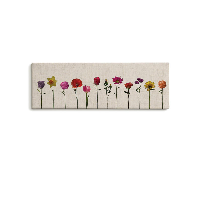 Her Flower Garden Canvas 6 noms, H 9 po x l 27 po, Oui