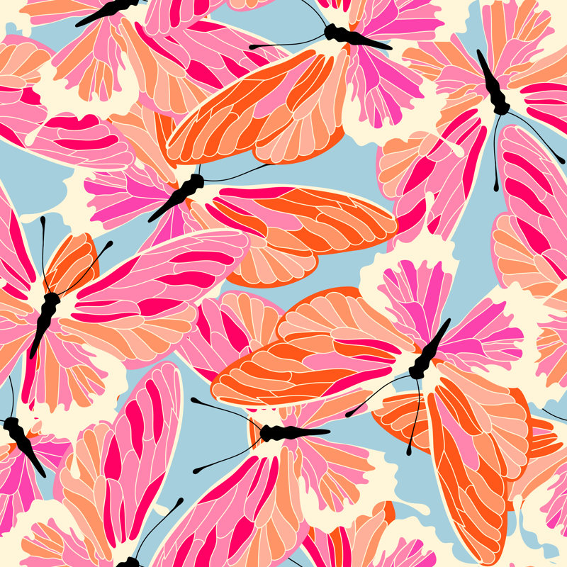 Yulganna Butterflies by Lila-love - Wrapped Canvas Print, 91cm H x 91cm W x 3.8cm D