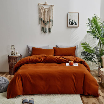 Solid Color Comforter Dark Color 3 PCs Bedding Set Deep Color Bed Comforter Set