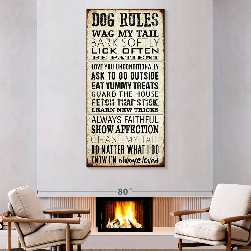 Dog Rules, 80" H x 39" W