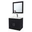 Meuble-lavabo flottant à 2 portes avec lavabo et miroir - ombragé, fonctionnalité améliorée, matériau, finition de salle de bain moderne, armoires imperméables, miroir réfléchissant transparent, polyvalent classique-630151105