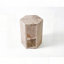 Table d'appoint hexagonale en marbre naturel rose - 6,3 po x 15,7 po-1969577116