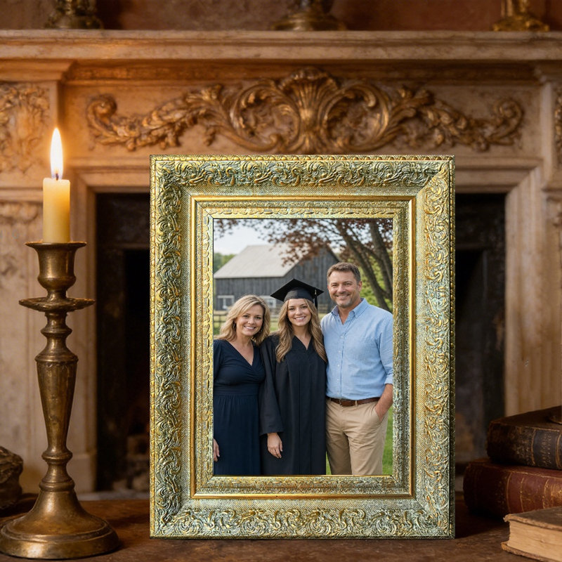 Cadre photo doré antique 1PC pour photos et cadeaux de mariage 11 po x 14 po, Antique Gold, 1, 11" W x 14" H