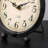 Analog Metal Quartz Movement / Crystal Tabletop Clock in Black