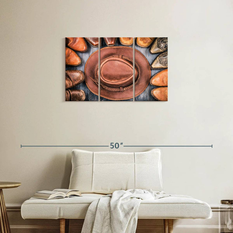 Lelar Cowboy Boots And Hat, 20" H x 33" W