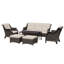 Ensemble de conversation de patio en osier 6 pièces avec coussins, canapé 3 places, chaises, repose-pieds et table basse en métal 6 pièces-454177596-454177592