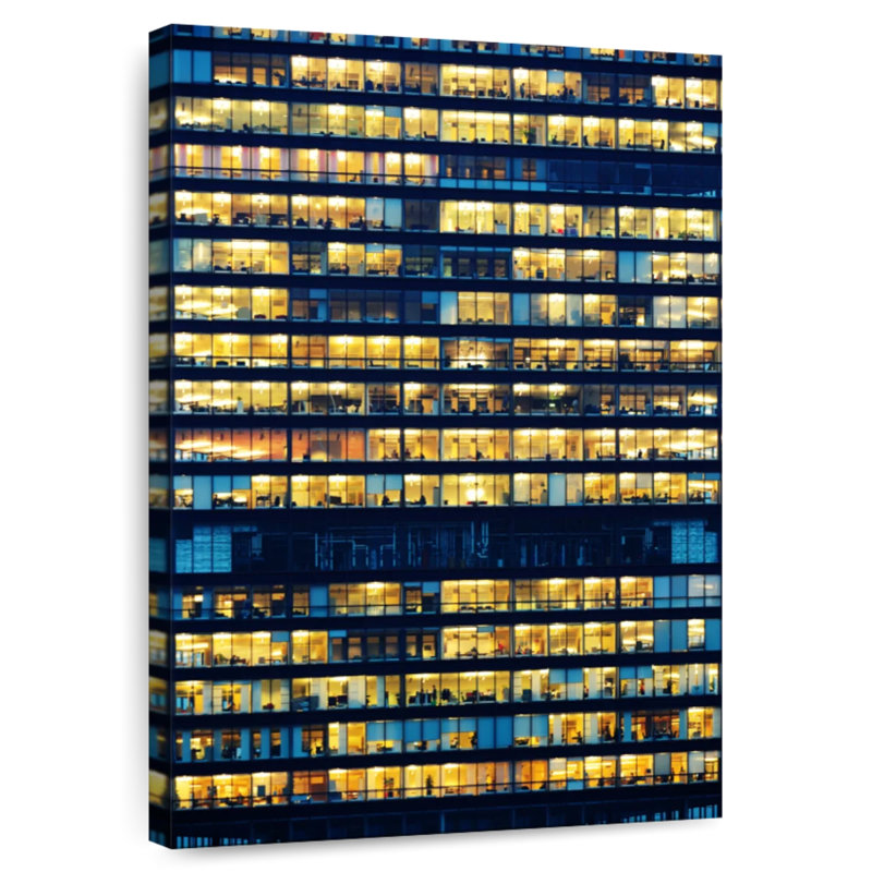 Lilie Office Building At Night, 48" H x 32" W