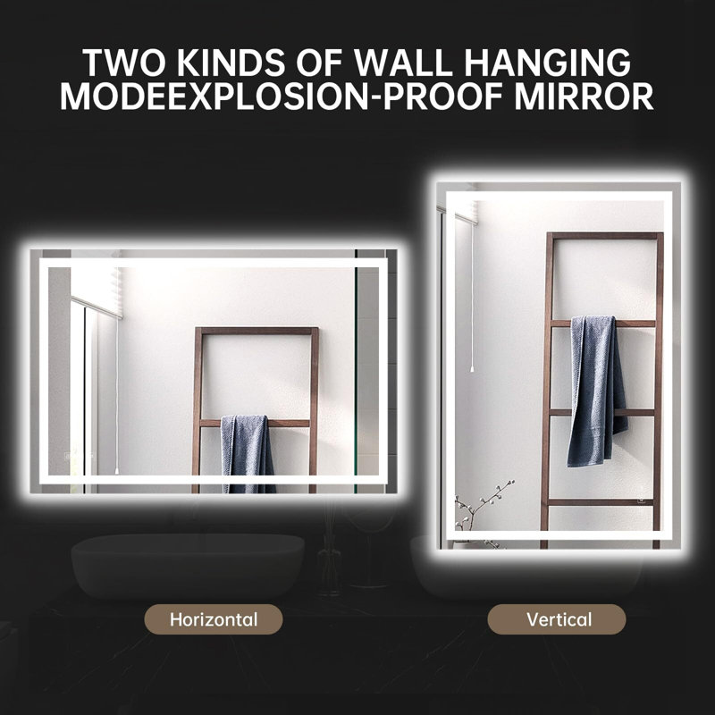 Gulesta Rectangle Wall Mirror, 53" x 37"
