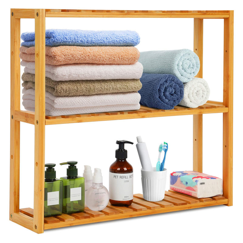 Arkoe Bamboo Bathroom Shelves