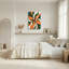 Ensemble de 1 tableau sur toile à motif floral abstrait en spirale-230400565