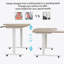 Bureau debout électrique en L à hauteur ajustable de 59 po, bureau assis et debout pour bureau à domicile, chêne-333233596