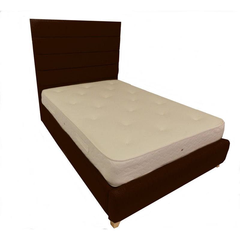 Upholstered Linen Bed, Small Double (4'), Brown