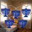 Menorah Hanukkah Light Set - White LED - 5' Clear Wire - 10Ct