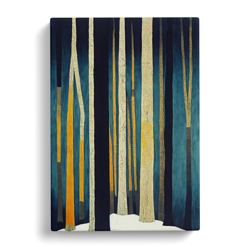 Abstract Winter Forest Vol.1 - Wrapped Canvas, 50cm H x 35cm W x 3cm D