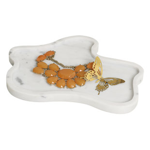 Adolif 11" x 8" Cloud Shape Stone Travertine Tray