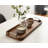 Solid Wood Rectangle Tray with Metal Handles