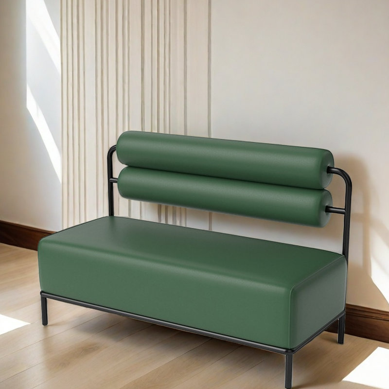 Ensemble de 2 bancs rembourrés verts