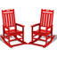 Ensemble de 2 chaises berçantes d'extérieur Hdpe-821586050