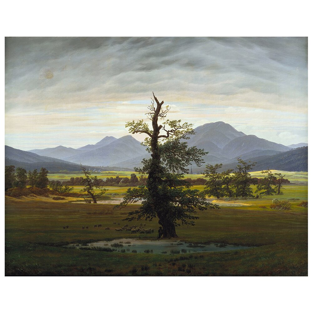 Leinwandbild Der einsame Baum von Friedrich Caspar David