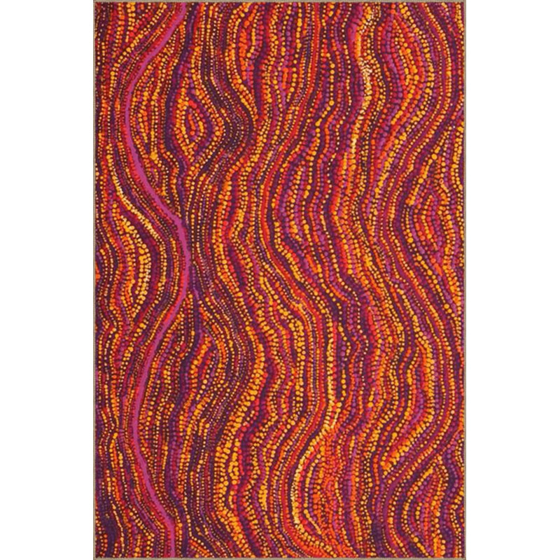 Creative Modern Decorative Carpet With Wavy Stripe Pattern, Rectangle 3'4" x 5'