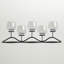 Wavy Iron and Glass Candelabra