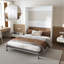 Grand lit escamotable avec conception murale pliable de 65 pouces, structure en métal, lattes en bois massif, peu encombrant pour les chambres et les chambres d'amis