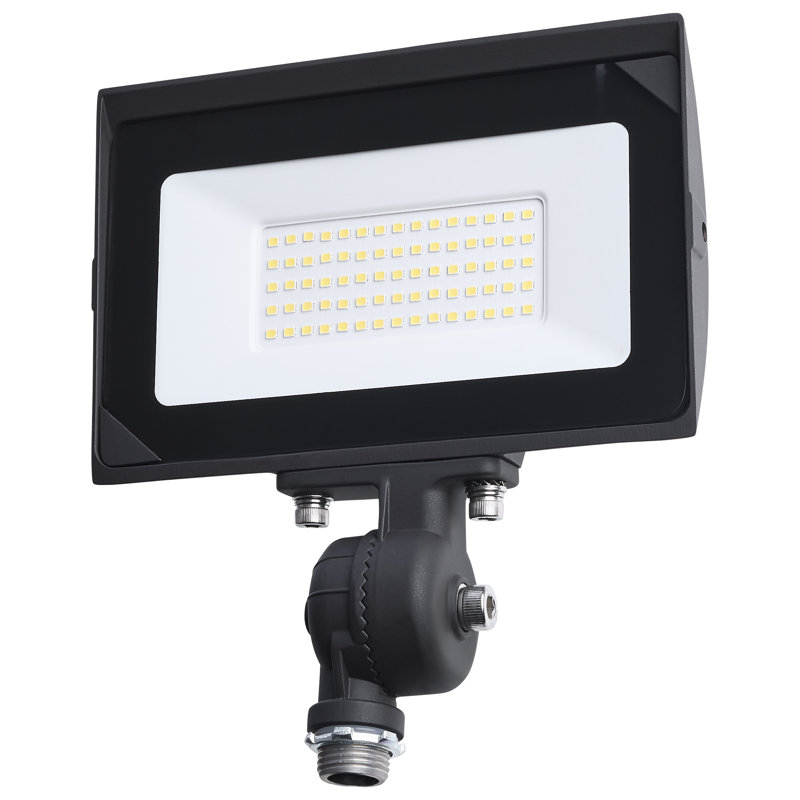 30 Watt LED DOB Tempered Glass Flood Light 5000K CCT Bronze Finish, 8.19" H x 7.15" W x 1.18" D