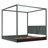 King Size, White, Platform Canopy Bed, Led, Various Bedroom Themes Under Bed Nightstand, Led Lighting, Contemporary Aesthetic-811897745