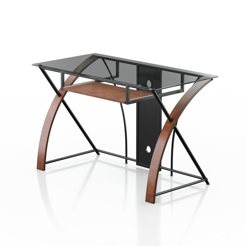 Taber Glass Top Computer Desk