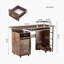 Bureau d'ordinateur, table de bureau avec tablettes de rangement et classeur