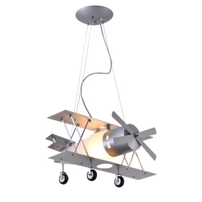 Luminaire d'avion pour enfants 1 lumière en argent