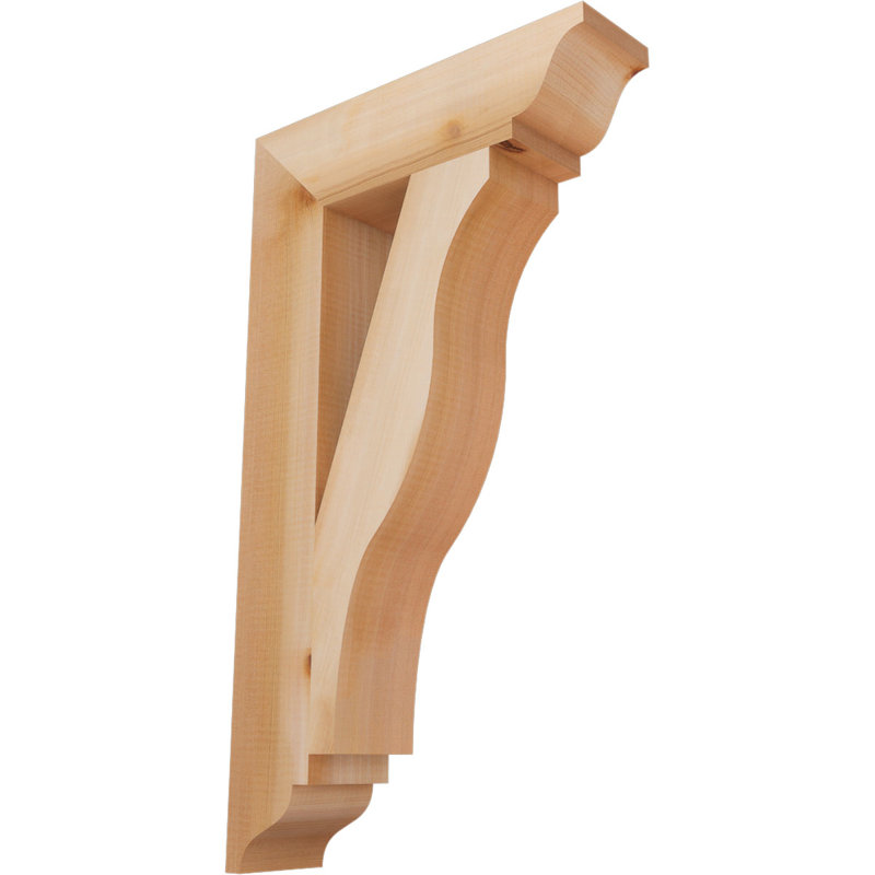 Support traditionnel Funston, Cèdre rouge de l'Ouest, Lisse, H 28 po x l 3,5 po x P 16 po