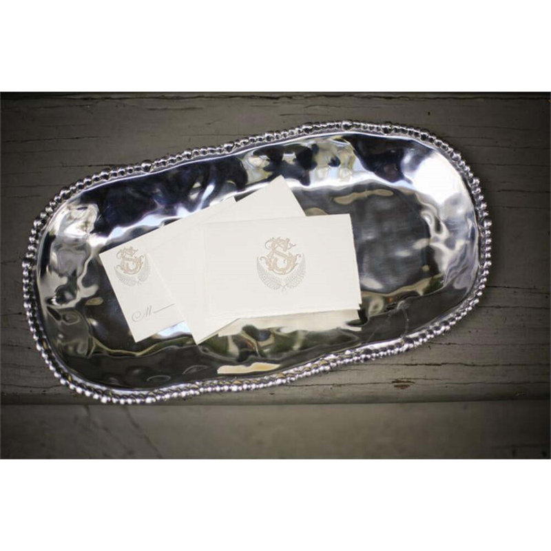 Plateau en aluminium Beatriz Ball Organic Pearl, H 1 po x L 17 po x l 8,75 po