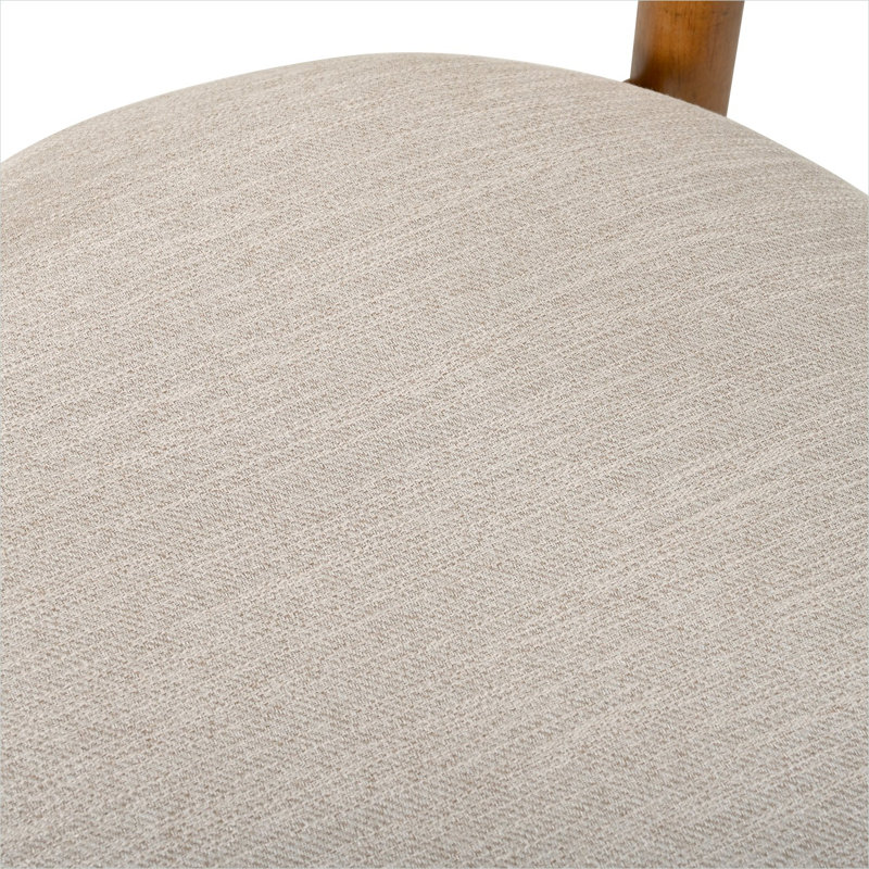 Chaise d'appoint rembourrée en polyester, ensemble de 2, brun classique, style Mid-Century