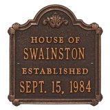 Chatham 4-Line Wall Address Plaque