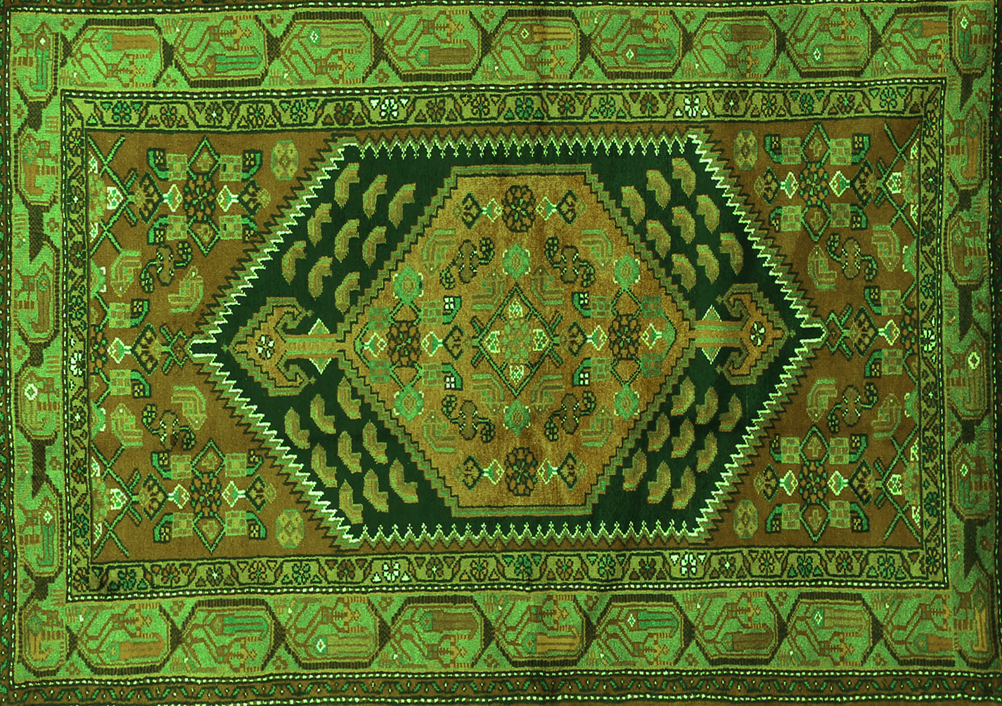 Bungalow Rose Traditional 665 Green Machine Washable Area Rugs | Wayfair