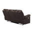 Brun avec console inclinable, inclinaison manuelle, riche revêtement, console idéale en brun, tissu, 2 porte-gobelets, primaire