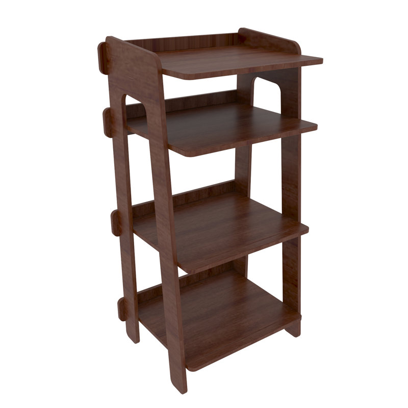 4 Tier Record Player Stand Turntable Stand Table with Record Storage Vinyl Record Storage Console Cabinet Modern Record Storage End Table Vinyl Holder Display Shelf for Bedroom Living Room