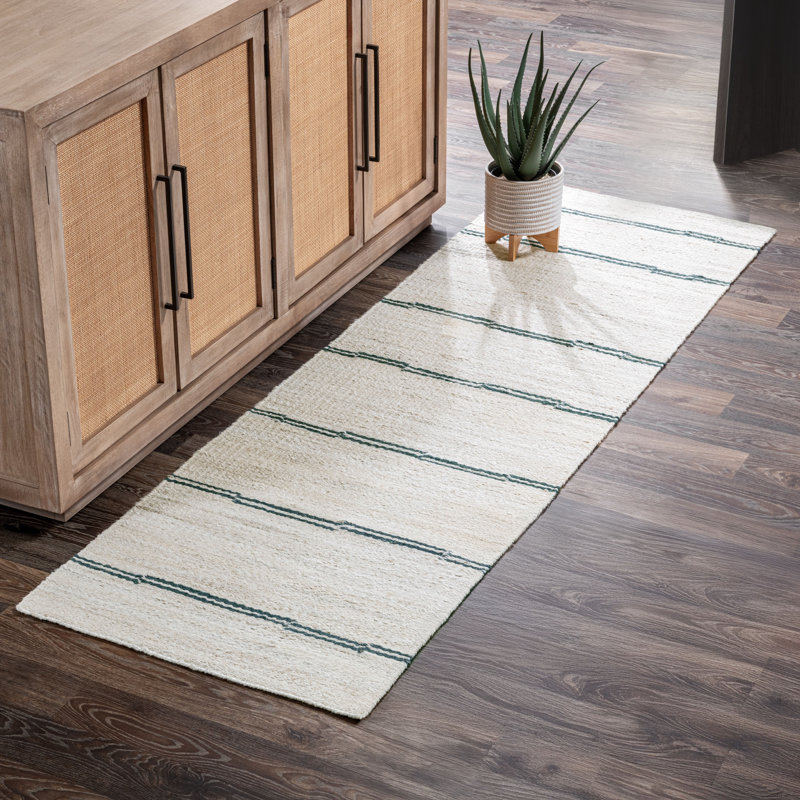 Sunderland Striped Area Rug in Ivory, Rectangle 2' x 3'