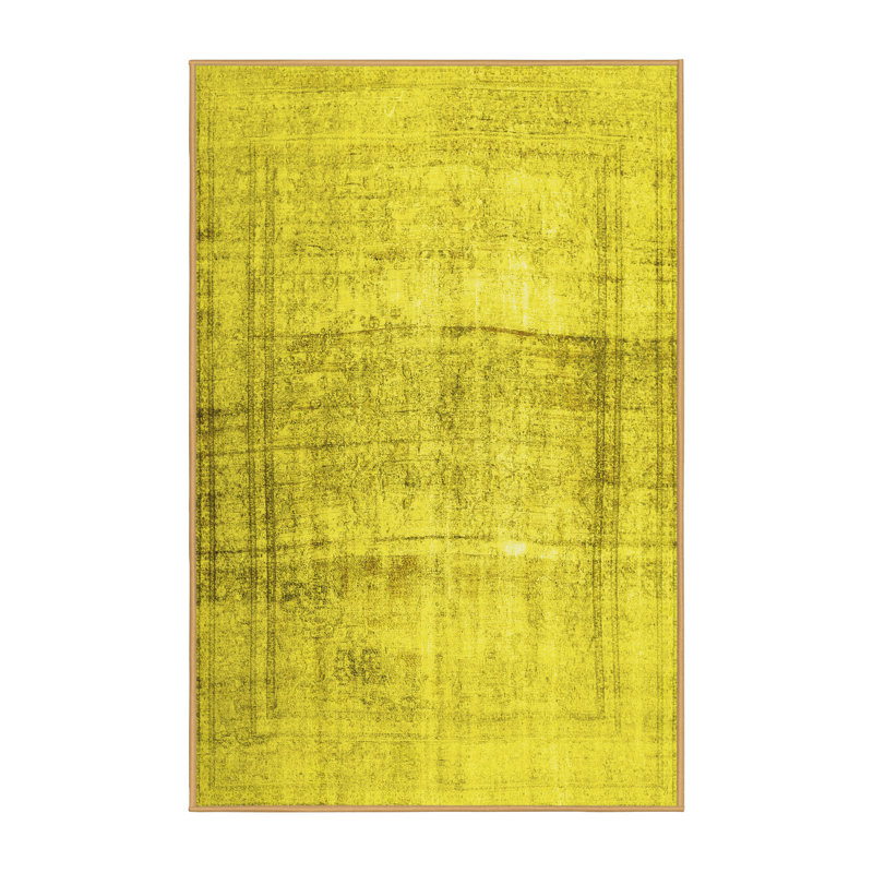 Eufimia Washable Abstract Indoor Rug, Rectangle 2' x 5'