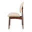 Chaises de salle à manger rembourrées Eichorn avec dossier courbé et pieds en bois-132904275-118705406