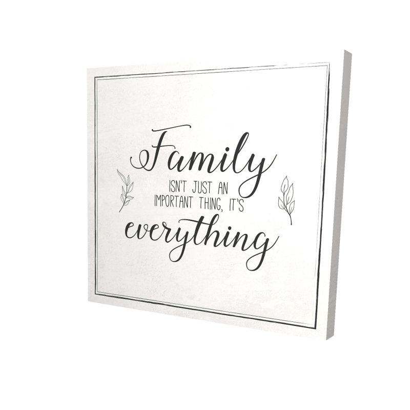Reproduction familiale sur toile, Toile tendue, H 16 po x l 16 po