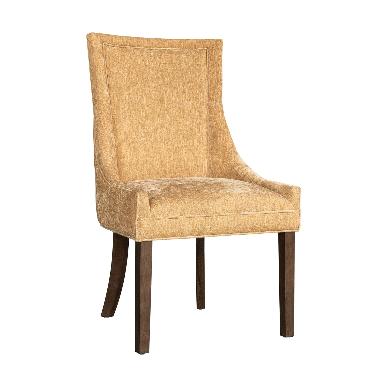 Ultra Velvet Dining Armchair, Gold Chenille