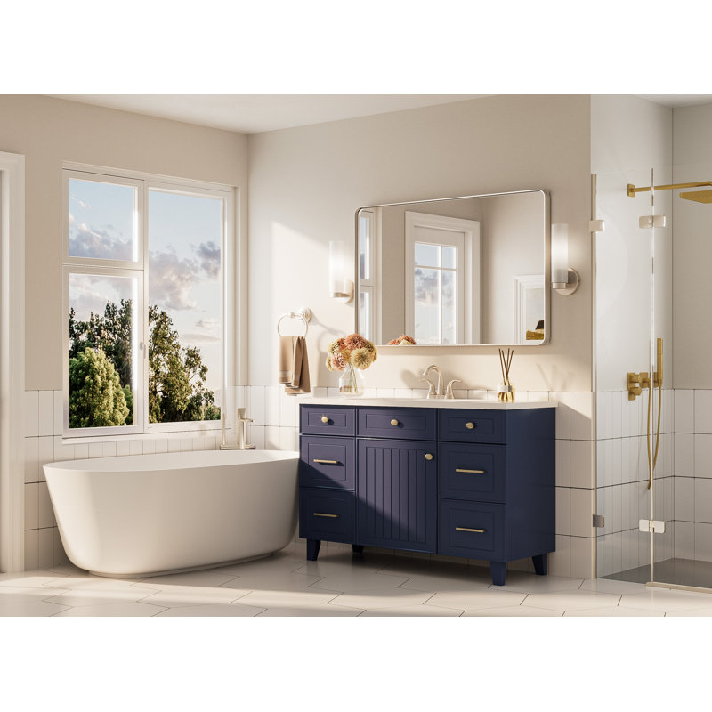 Bathroom Mirror with 1.2" Thick Aluminum Alloy Frame,Wall Mirror with Tempered Glass,Accent Mirror for Entryway,Dining Room,Bedroom
