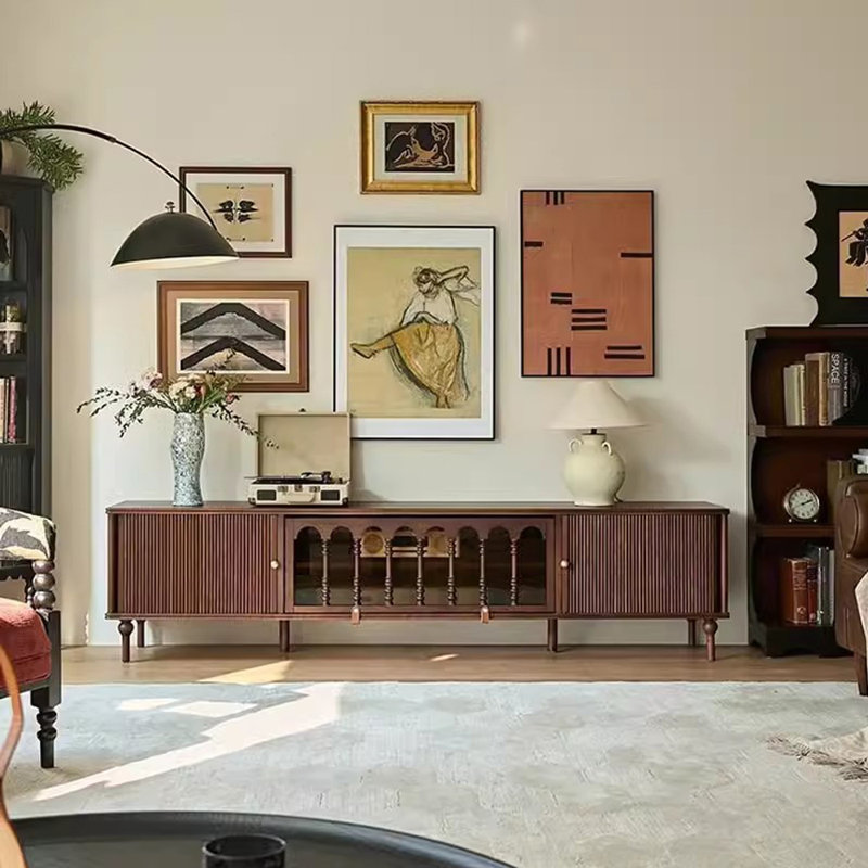 Meuble de rangement de meuble télé rétro de style français