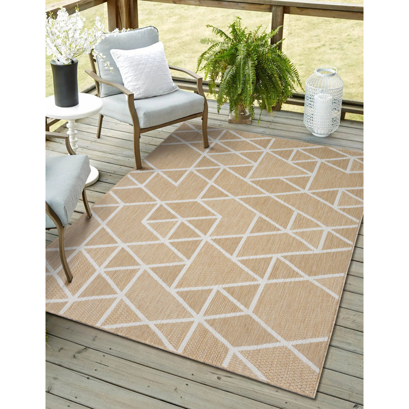 Korey Geometric Indoor / Outdoor Area Rug, Rectangle 160 x 230cm