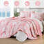 Ensemble de courtepointe 3 pièces nautique réversible avec taies d'oreiller, couvre-lit léger en patchwork, literie en microfibre toutes saisons respirante-123121902-123121903