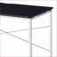 Bureau moderne avec cadre en métal chromé Tennos | Noir | Métal Bois synthétique-616903005